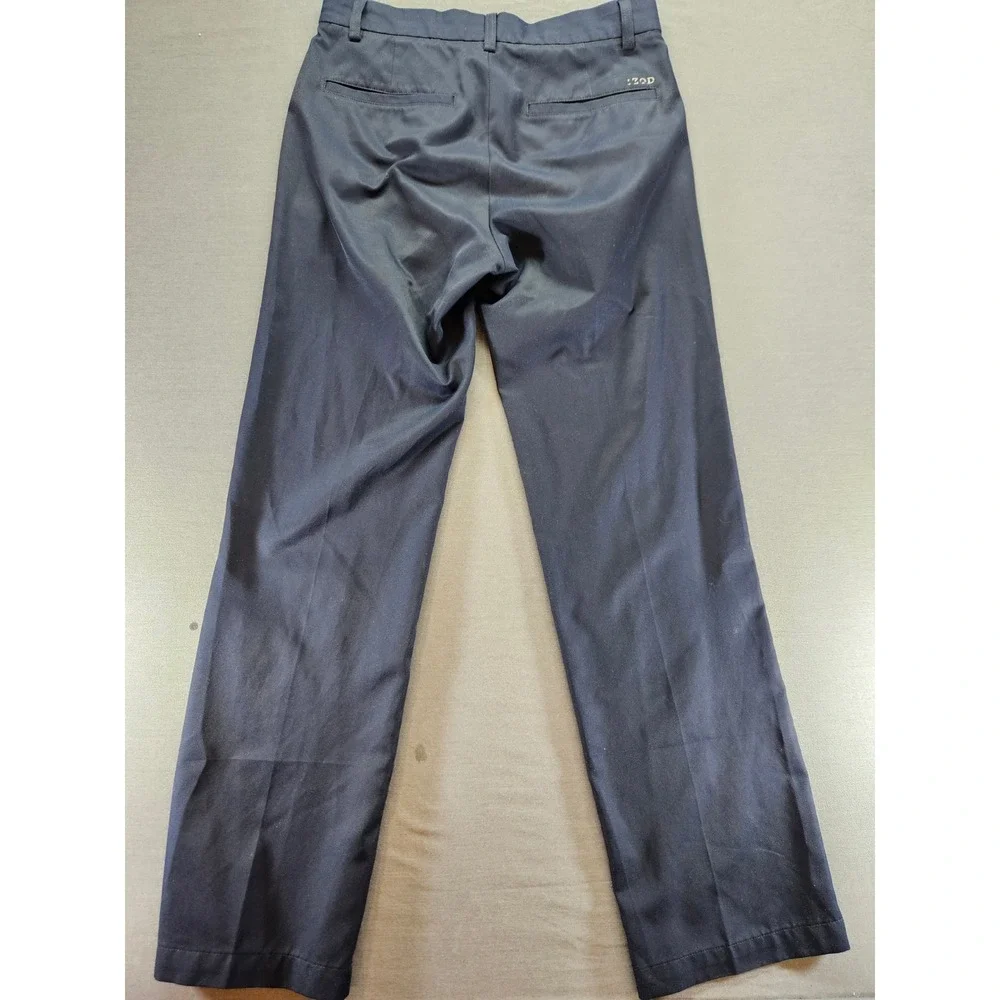 IZOD Golf Mens 29x32 Slim Fit Navy Blue Flat Front Performance Chino Pants